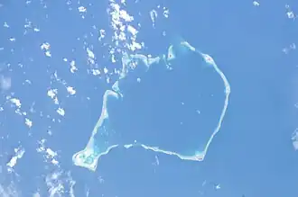 Funafuti (Tuvalu) from space