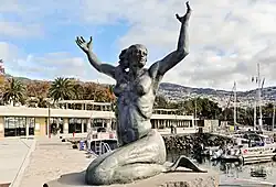 Sereia do Funchal on the banks of Funchal harbor.