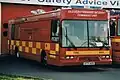 A Dennis Dart command post used by the Gloucestershire Fire and Rescue Service.