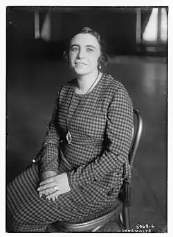 Gabriella Besanzoni in 1919 in chair