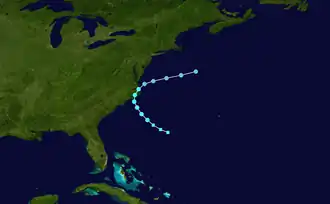 Track map of Tropical Storm.