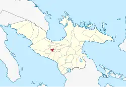 Map of Camarines Sur with Gainza highlighted