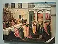 Banquet of Ahasuerus (Xerxes), originally part of a cassone with three scenes from the Book of Esther, ca. 1485 (Uffizi, Florence)