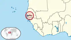 Location of British Gambia