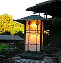 Outdoor lamp on the back porch