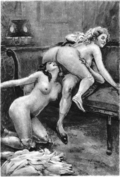 An illustration from the book Gamiani.