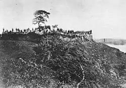 American servicemen after capturing Fort Dŏkjin (Fort Monocacy) on June 10