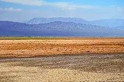 The village of Lajran in the distance