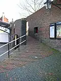 Grade II listed steps and wall giving access from Gas Street