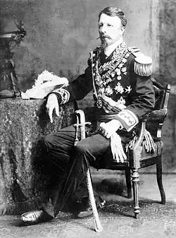 The Count of Eu wearing the collar of the Order and other orders and decorations