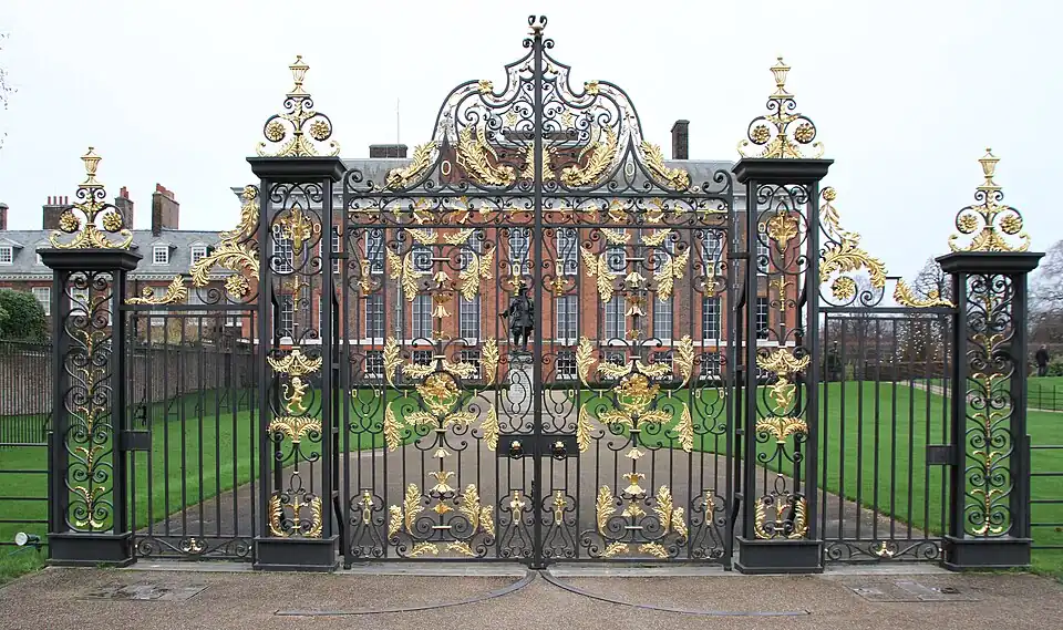 Golden Gates, Kensington Palace, late 17th century, attributed to Tijou
