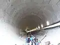 Visitors entering the tunnel, 2014