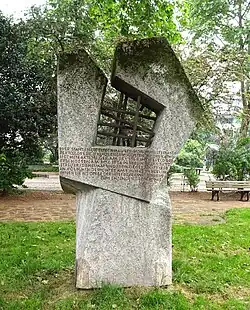Memorial stone for Klausener and Leo Statz in in Unterbilk, Düsseldorf