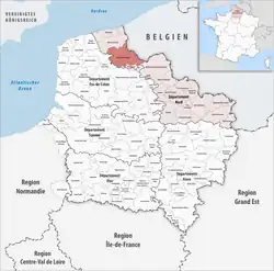 Location within the Hauts-de-France region.