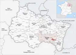 Lage des Gemeindeverbandes Gérardmer Hautes Vosges