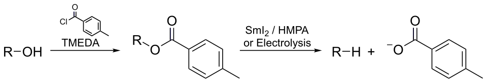 Electrochemical version of the Markó-Lam deoxygenation