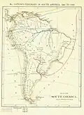 'Mr Catlin's itinerary in South America, 1852–1858'