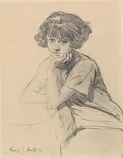 George Coates "Pensive", pencil, National Gallery of Victoria, Melbourne Felton Bequest, 1932