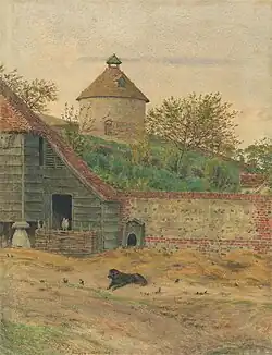 Dovecote at Streatley, 1863, watercolour, 30x22 cm, Yale Center for British Art