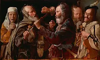 The Musicians' Brawl, 94 × 104,1&nbsp;cm, The J. Paul Getty Museum, Los Angeles, c. 1620-1625