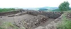 Wall remains on the Gergovia plateau