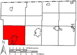 Location of German Township in Fulton County