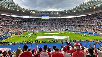 Interior View of the Stade de France at an earlier Euro 2016 match