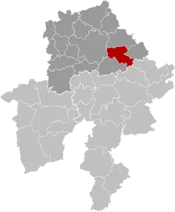 Location of Gesves in Namur Province