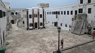 Interior courtyard and church