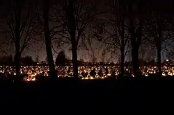 Image 68Lithuanian cemetery at All Souls night (from Culture of Lithuania)