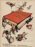 Das Groschen = Gift, poster from Lustige Blätter, 1908