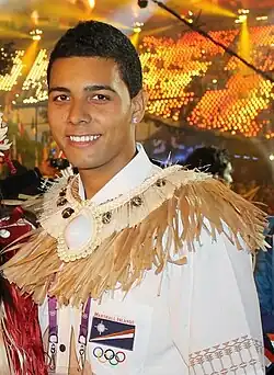 Giordan Harris during the opening ceremony of the 2012 Summer Olympics