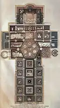 A lay-out of the floor of the cathedral