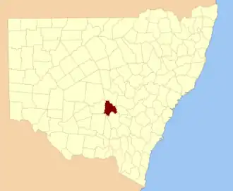 Location in New South Wales