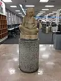 The statue "Girl Reading" by Donal Hord was created as a WPA art project. (2019)