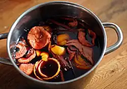 Image 15Mulled wine steeping (Swedish glögg) (from List of cocktails)