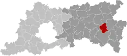 Location of Glabbeek in Flemish Brabant