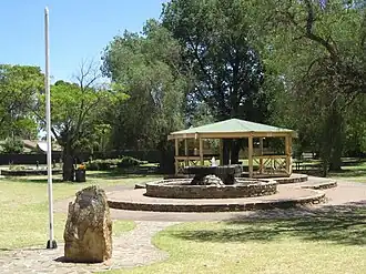 Fountain and rotunda located on the grounds of the Glandore Community Centre