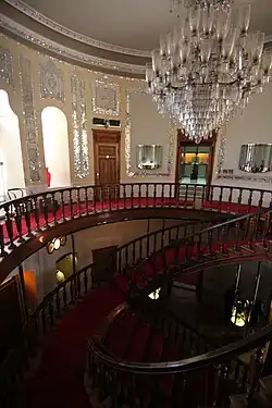 Second floor and the mirror hall with Ayeneh-kari decorations