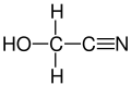 Glycolonitrile, also called hydroxyacetonitrile or formaldehyde cyanohydrin, is the simplest cyanohydrin.[8]