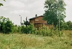 The former railway station building in Gołębiewko