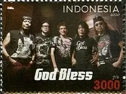 God Bless on a 2020 stamp of Indonesia