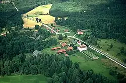 Aerial view of town