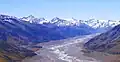 Southeast aspect of Conrad to the left above Godley River valley