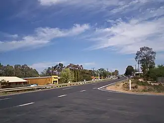 The Sturt Highway, passing through Gol Gol