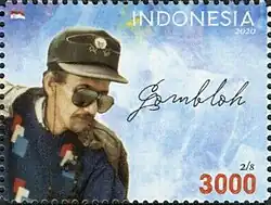 Gombloh on a 2020 stamp of Indonesia