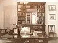 Paul Bourget's office at Le Plantier de Costebelle with a photo of Guy de Maupassant, circa 1929.