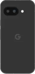 Diagram of a Pixel 9a smartphone in black.