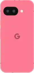 Diagram of a Pixel 9a smartphone in pink.