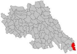 Location in Iași County